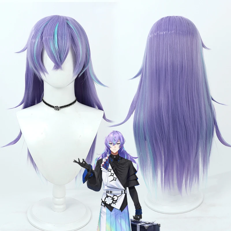 

Nijisanji Vtuber Hoshirube Sho Cosplay Wig 70cm Long Purple Blue Mixed Heat Resistant Synthetic Hair Halloween Party Role Play