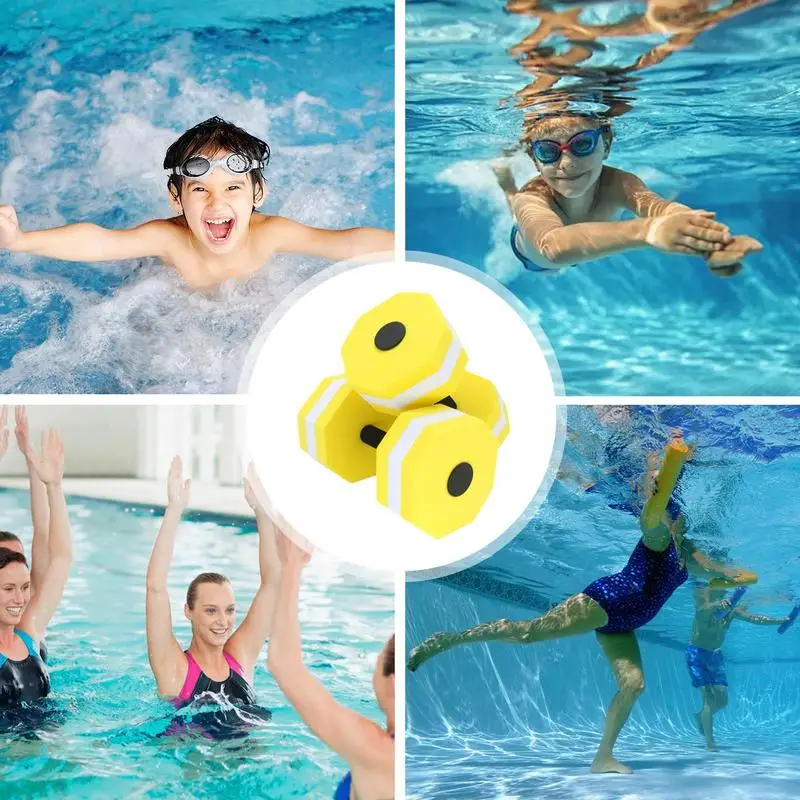 Water Aerobic Weights 1 Pair High-Density EVA-Foam Dumbbell Set For Aqua Fitness Pool Weights Set For Sports Aqua Fitness