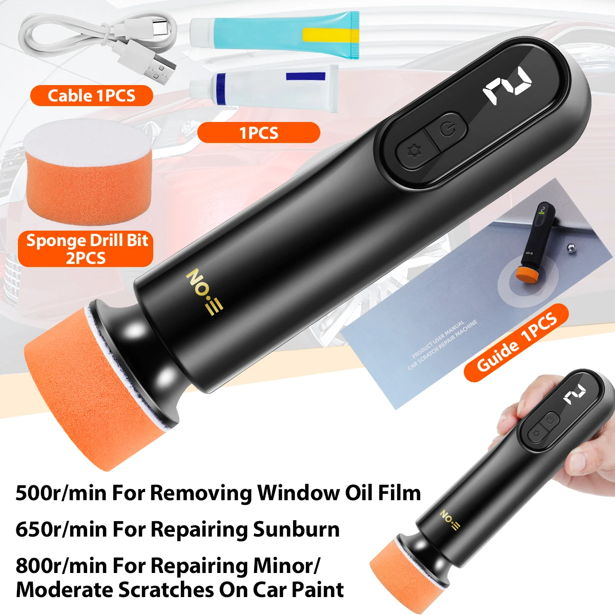 Car Polisher Machine Wireless Polisher Cordless Car Polishing Waxing Machine Power Tool  for Car Body Cleanig Waxing Repair 2