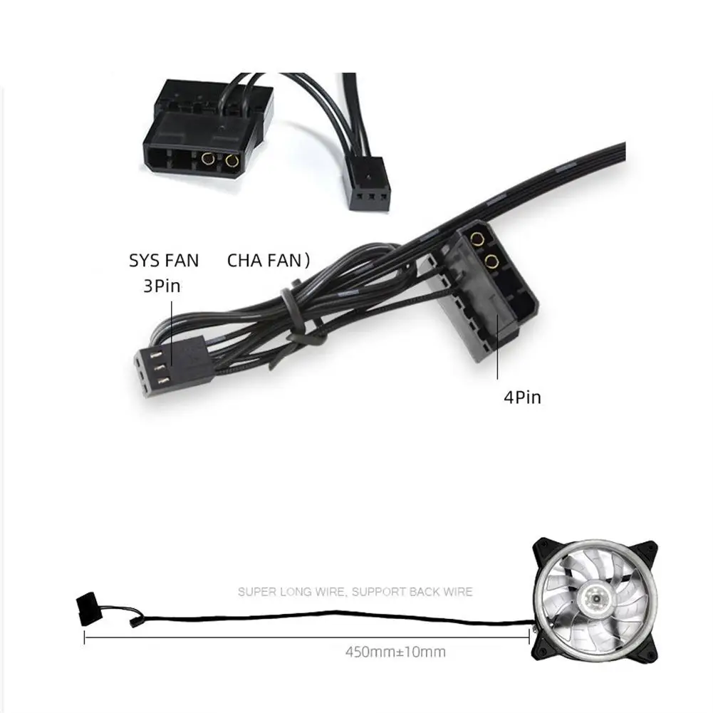 120mm RGB Fan Cooler 4PIN PC Computer Cooling Case Radiator