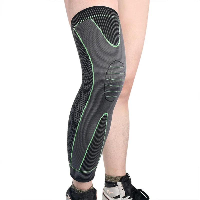 1pc Knitted Nylon Sports Knee Support Compression Long Full Leg Sleeve Arthritis Relief Running Warm Knee Protector