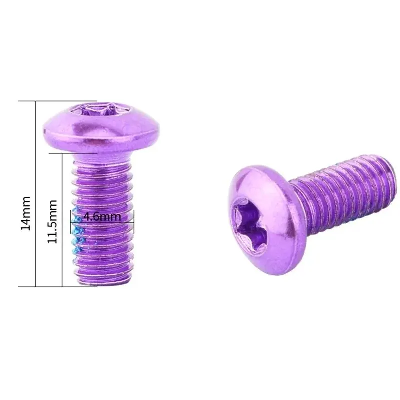 MTB Disc Brake Rotor Fixing Screw 12PCS T25 Color Alloy Steel Disc Brake Screw Bicycle Accessories