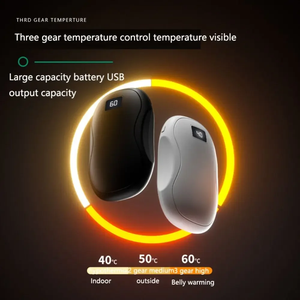 Xiaomi Hand Warmer With Capacity Digital Display Fast Heating Double Side Warmth Portable Hand Warmer For Winter Outdoors Hiking 2