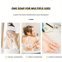 Savon artisanal au citron, 2 pièces, nettoyant hydratant, adapté à tous les types de peau, pour hommes et femmes 5