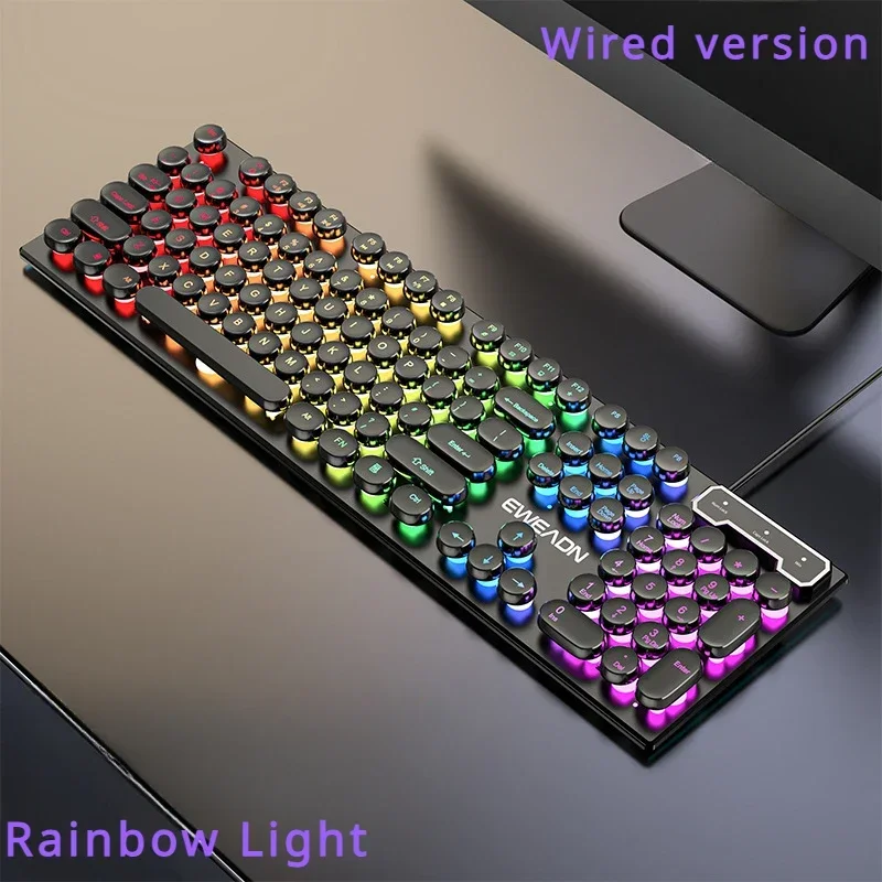 유선 키보드 기계적 느낌 E-스포츠 104 키 Usb 유선 게임용 마우스 유선 키보드 Pc 게이머 노트북 게이머 용 액세서리