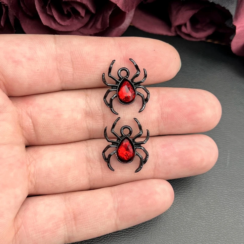 10pcs Spider Pendants Gothic Tarantula Handcrafted Jewelry Accessories