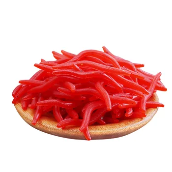 실물 같은 PVC 소프트 루어, 지렁이 낚시, 실리콘 물고기 새우 벌레, 물고기 냄새 인공 미끼, 100 개