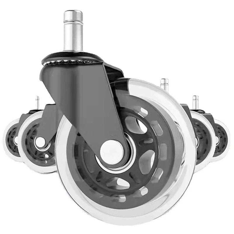 

Колесики для офисного кресла резиновые ролики для стульев для деревянного пола, 5 шт. универсальных роликов для компьютерных стульев