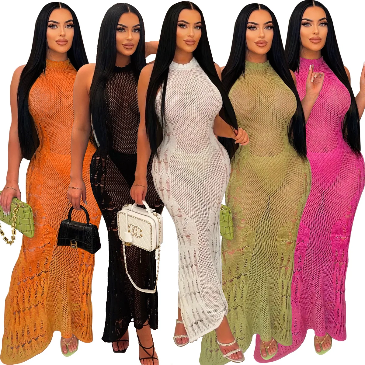 

Женское платье с логотипом на заказ на весну и лето, модная Солнцезащитная блузка, Пляжное платье, вязаное платье