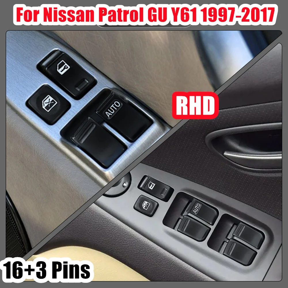 Nissan Power Window Switch Left Front Driver Side Power Window Switch | Compatible With Nissan Titan 2004-2012 & Other Models Switch Window