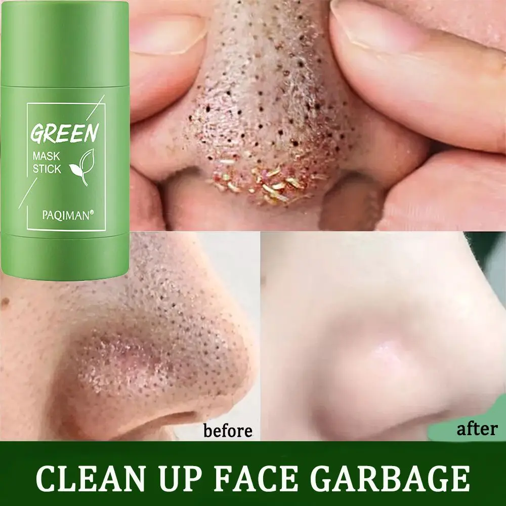 

Original 40g Remove Blackhead Green Tea Solid Mask Cleansing Stick Mask Facial Dispel Acne Shrink Pores Oil Control Skin Care