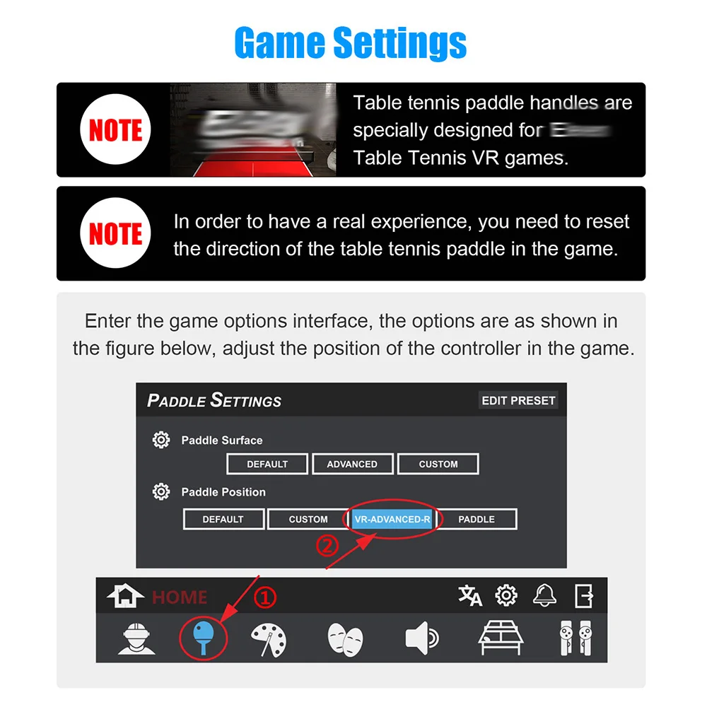 Table Tennis Paddle Grip Handle Oculus Quest 2 ​Controllers Playing Table Tennis VR Game Quest 2 Accessories vr controller