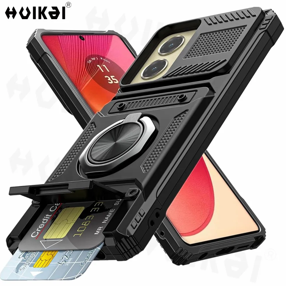 Versatile Wallet Case with Rotating Kickstand and Card Holder