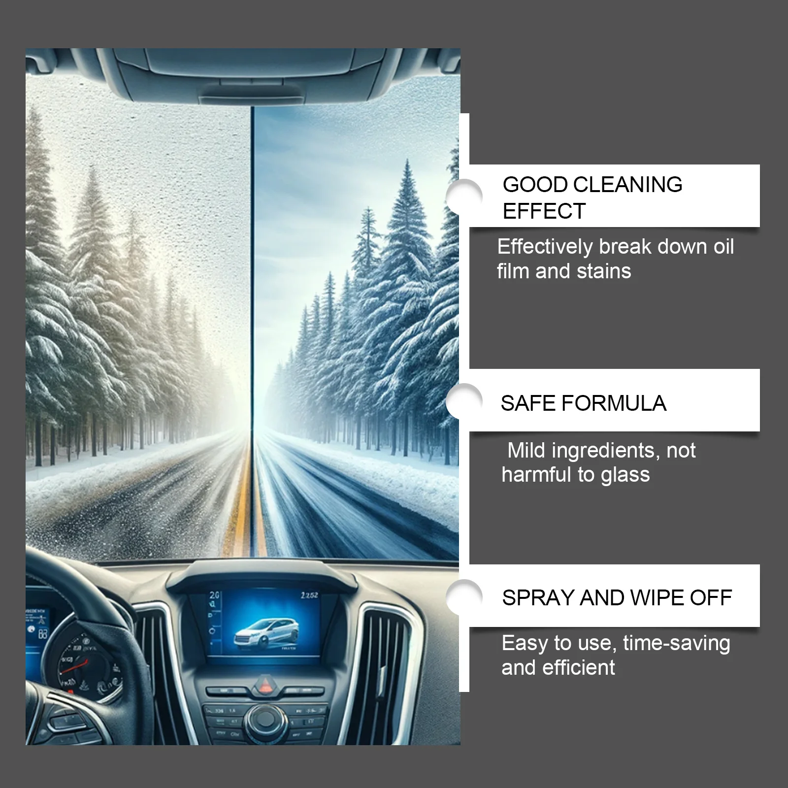 150ml car windshield oil film remover universal polished glass cleaner for spots and rain marks rain prints powerful efficient