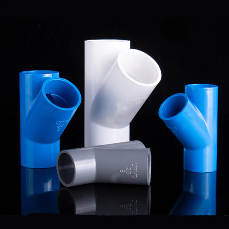 

2Pcs/Lot Inner Dia20~90mm PVC Y Connector Water Supply Tube Joint Y Inclined Three-way Aquarium Water Pipe Tee Connector