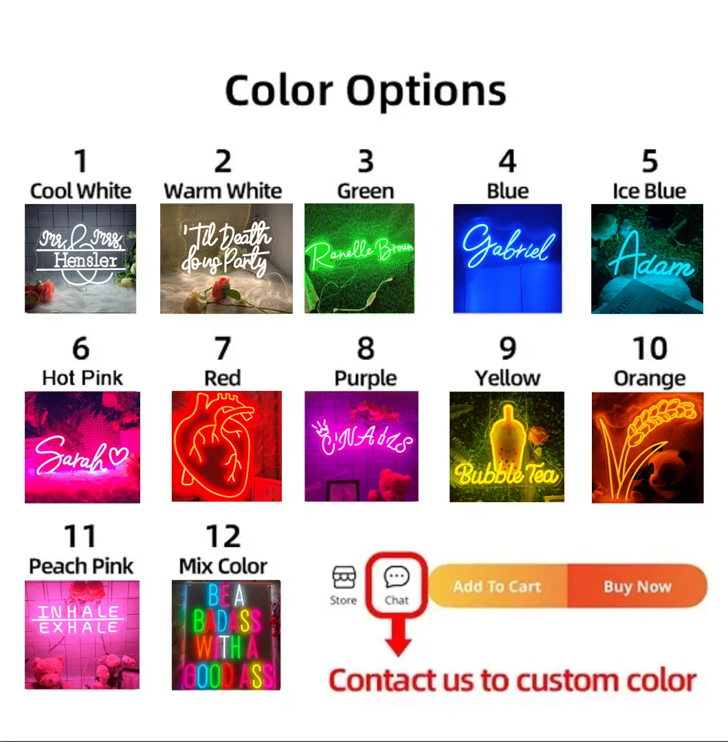 Custom Neon Sign Light for Name Wedding Birthday Christmas Party Gift Personalized LED Dimmer Neon Personalised Home Decor 3