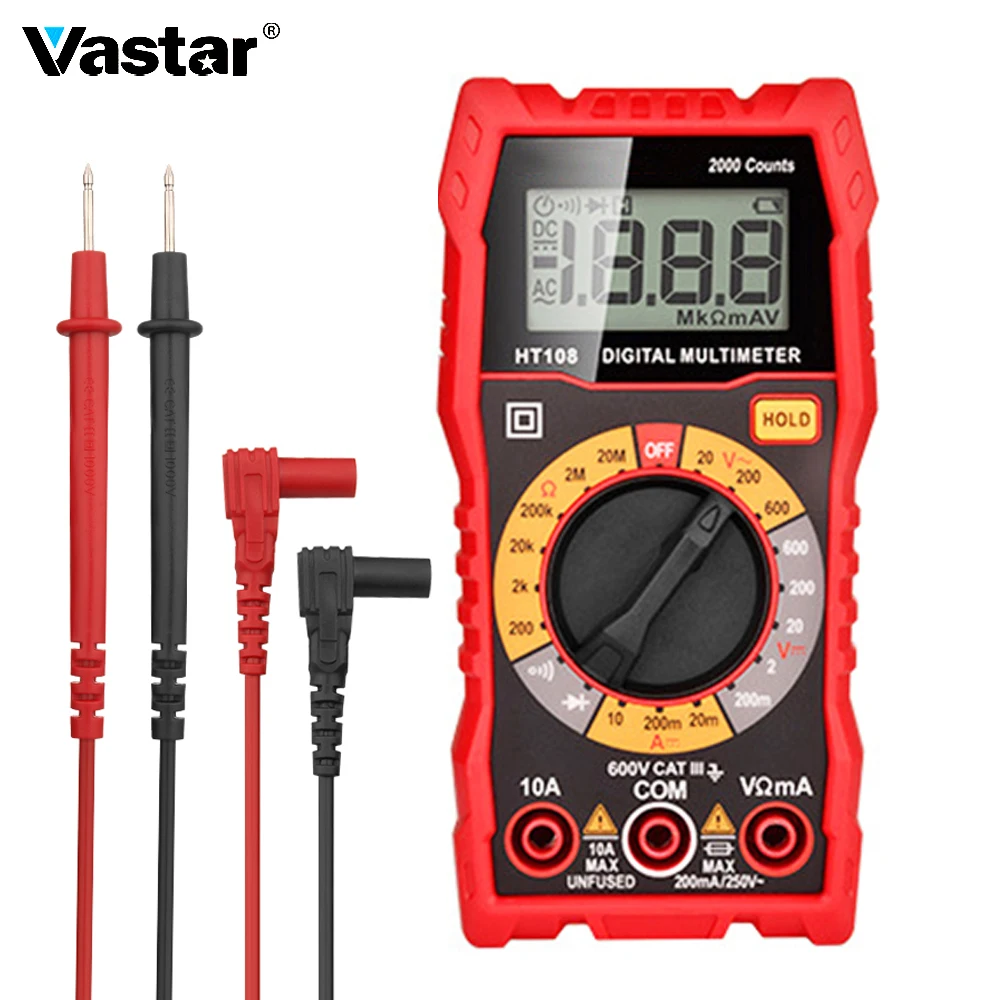 HT108 Digital Multimeter Current Tester Voltmeter Electrical Instrument