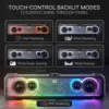 Redragon GS817 RGB 2.0 Channel Stereo Speakers Touch-Control Bluetooth 5.3 & 3.5mm AUX Inputs Desktop Soundbar, Black 5