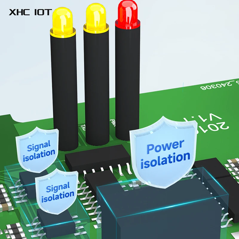 DC9-40V Photoelectric Isolation Industrial 8-way Cache RS485 Hubs E810-R18 ESD Protection Power Signal Isolation