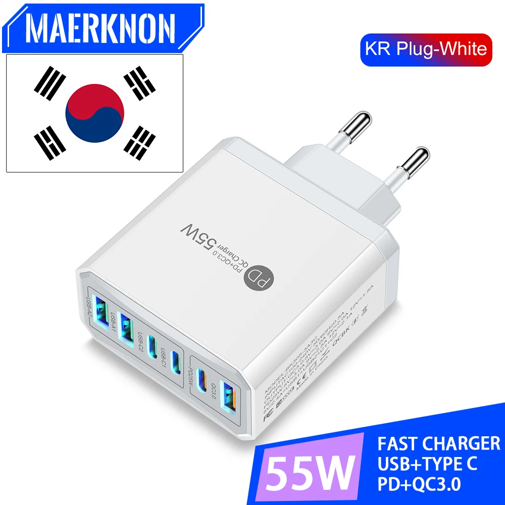 KRPlug55WFastChargingChargerKoreanPlugForSamsungA23S23S21