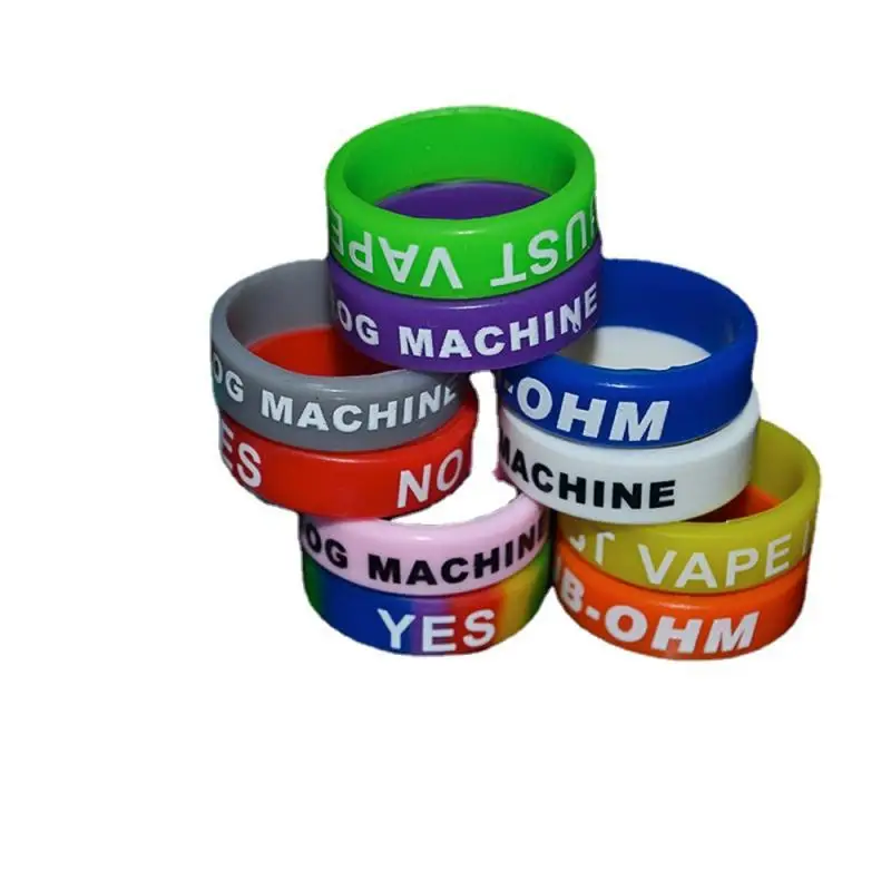 2PCS Silicone Finger Ring Flat Print Flexible Hypoallergenic Sports Antibacterial Food Grade Men Women Anti-slip Ring