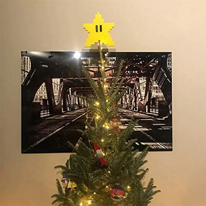 

Christmas Tree Topper Classic Game Ornament Christmas Tree Decorations Large Starfish Shape Pendant Xmas Home Party Decoration