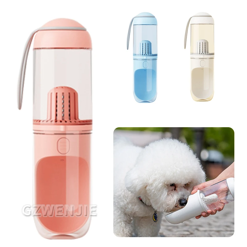 

Portable Dog Water Bottle for Small Medium Pet Leak Proof Cats Water Bottle Durable Outdoor Walking Bowl Pet Products 330 ml