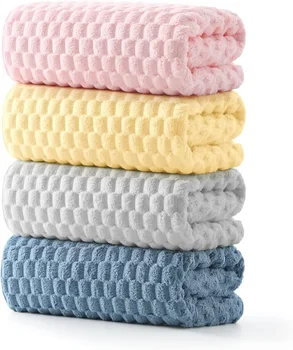 4 Pack Microfiber Bath Towels Set 1