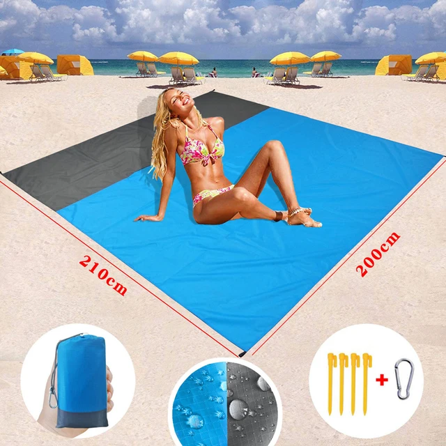 Manta De Picnic Impermeable 200x200 Cm - Cuadros Rojo Y Blanco, Resistente A La Arena, Lavable, Con Asa De Transporte, Ideal Para Playa, Camping Y Parques