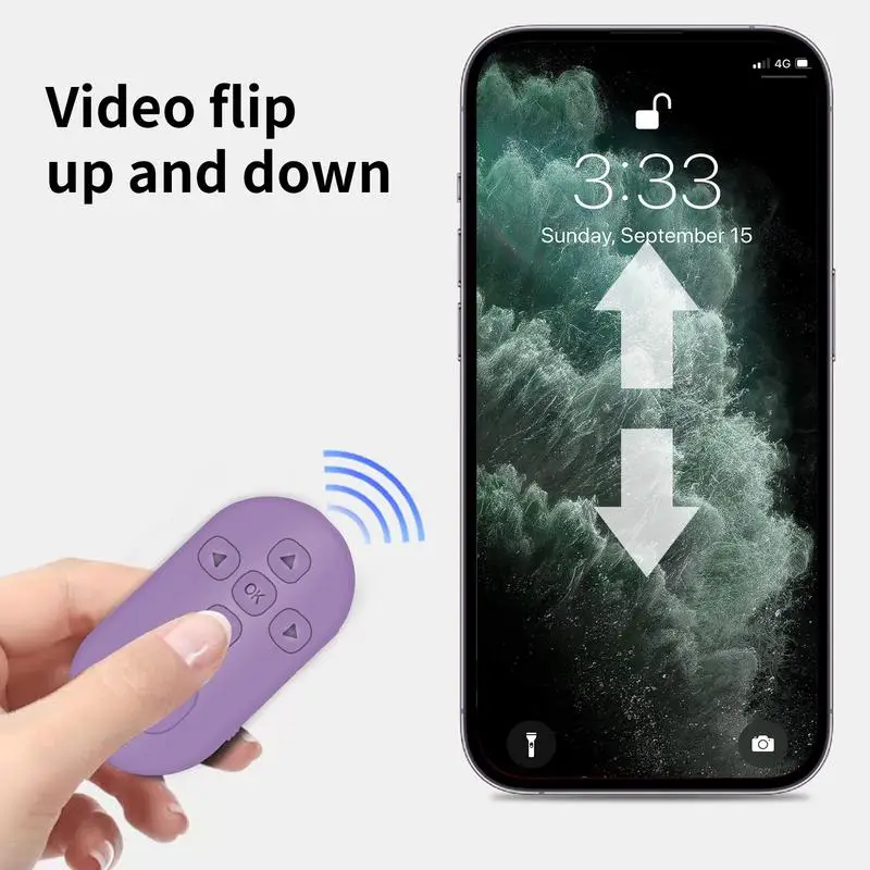 Bluetooth 5,0 Fernbedienung taste für Handy Selfie Shutter Release Tik Token E-Book Seite Drehen Wireless Controller