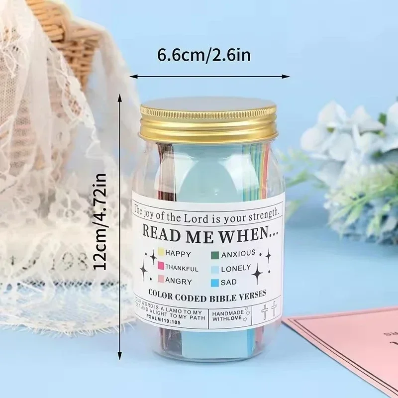 Bible Verses Jar for Emotions and Feelings Bible Verses in a Jar Savings Comfort in God's Word Storage