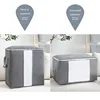 Foldable Storage Bag Clothes Organizer Waterproof Oxford Clear Window Clothing Wardrobe Organizer Home Non Woven Storage Box 6