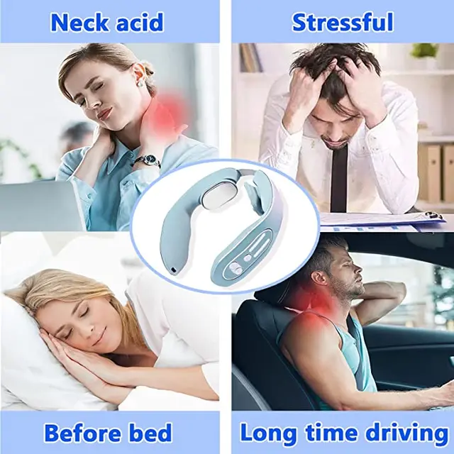 Frissítse Az Ems Neck Acupoints Masszázskészüléket, Intelligens Nyaki Masszázs Hőelvezető Nyak Masszírozóval, Hordozható A Fájdalomcsillapításhoz - Image 5