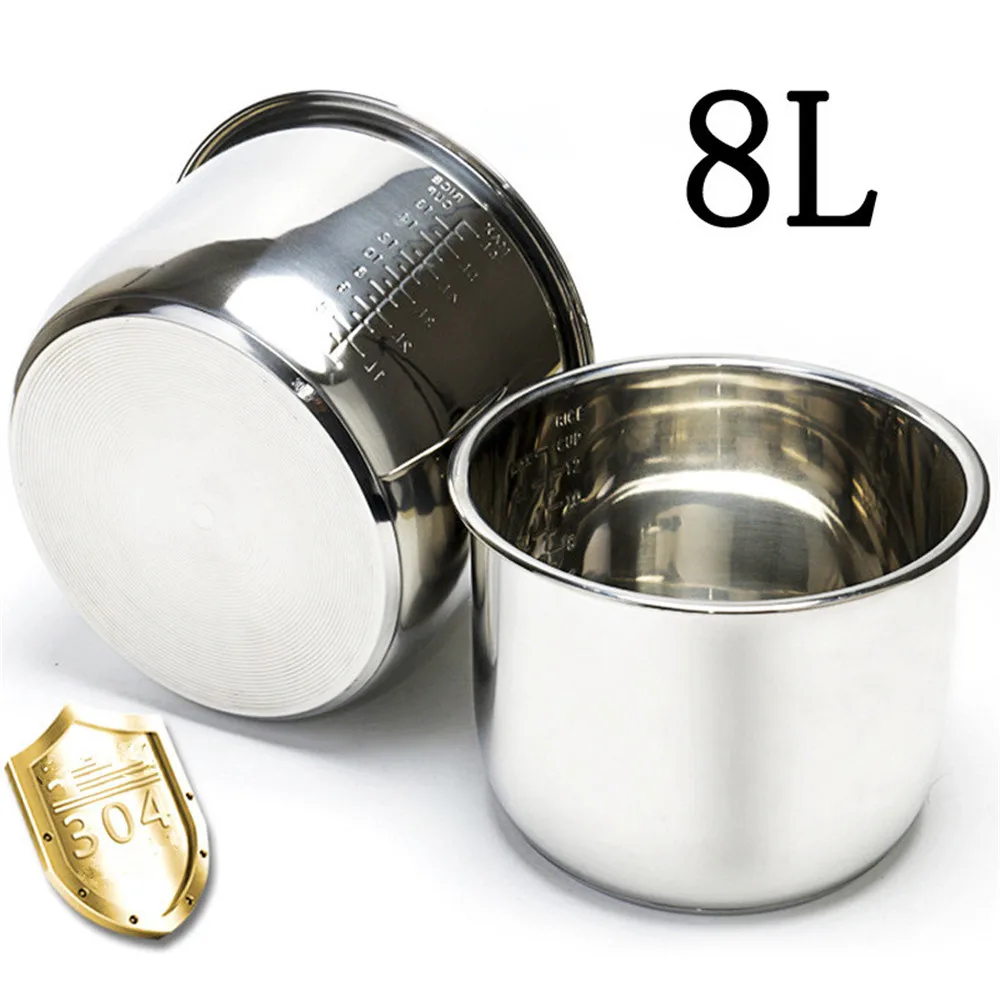8l Liner Rice Cooker Liner 304 Stainless Steel Liner Rice Cooker Liner Pressure Cooker Double