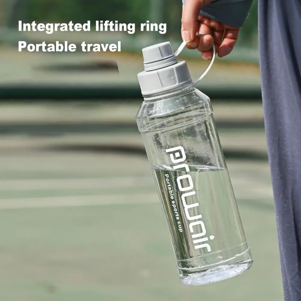 1000ml Sports Water Bottle With Handle Large Capacity Leak-proof Shaker Cup Portable Outdoor Running Cycling Travel Kettle