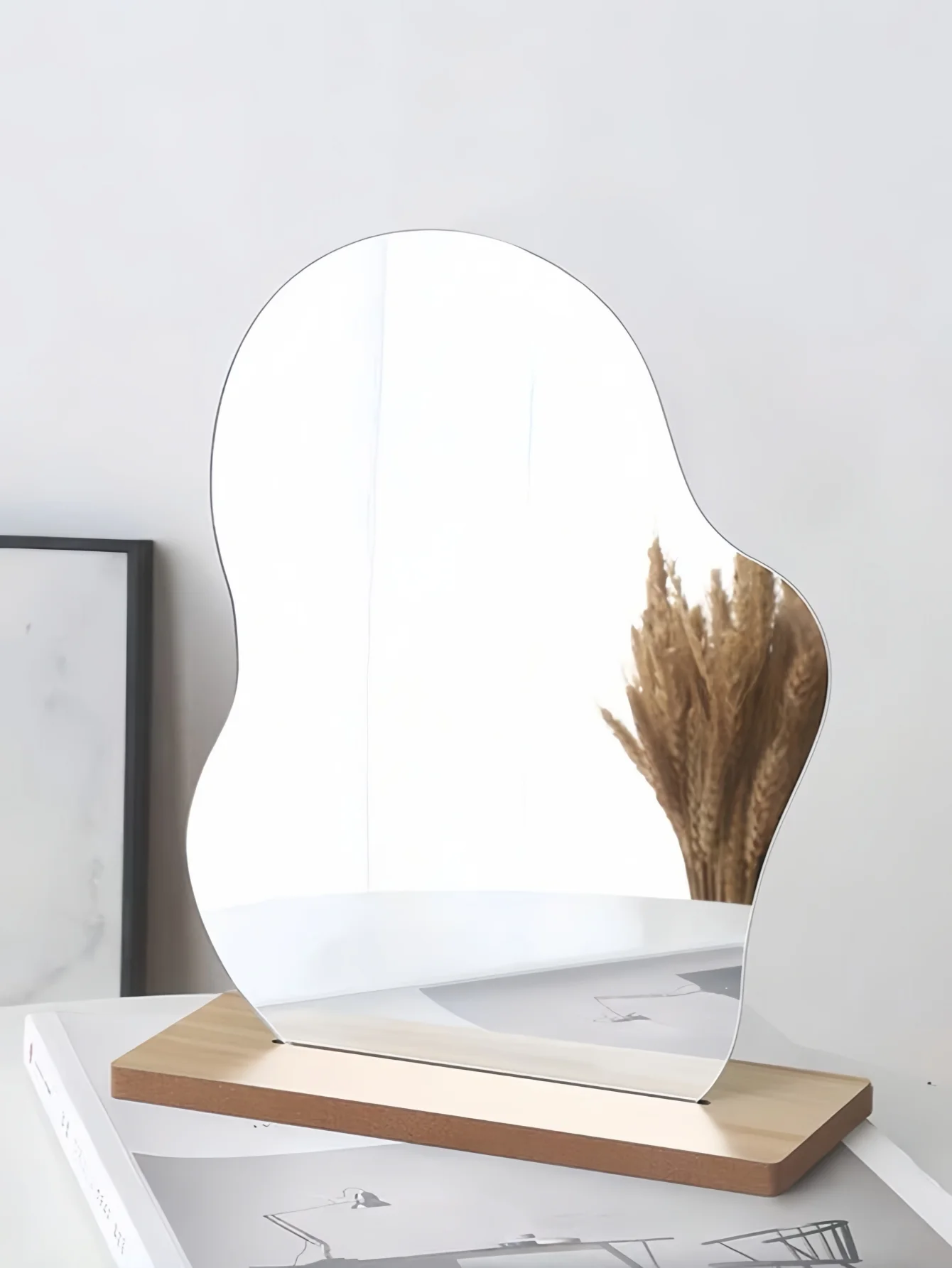 1 قطعة، 24 سم/9.44 بوصة * 19 سم/7.48 بوصة، مرآة مك...