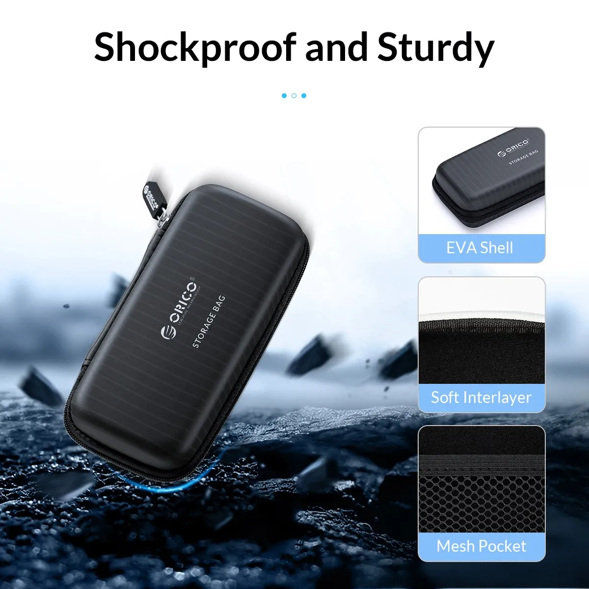Hard Disk Case Protection Bolsa Grande Capacidade Cabo Usb u Disk Bolsas de Armazenamento Coloridos Case Externo M.2 Ssd Orico-m.2 - Imagem 4