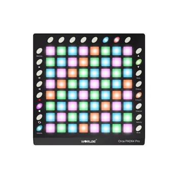 Worlde Orca Pad64 Pro Usb Midi Controller Keyboard DJ Digital Music Studio Electronic Drum Pad for Wholesale Musical Instruments