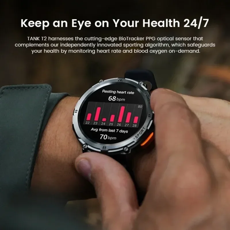 2023 Kospet Tank T2 Business Smartwatch Men Amoled Aod Orologio Da Uomo Bluetooth Call 5Atm Waterproof Fitness Ultra Smart Watches2