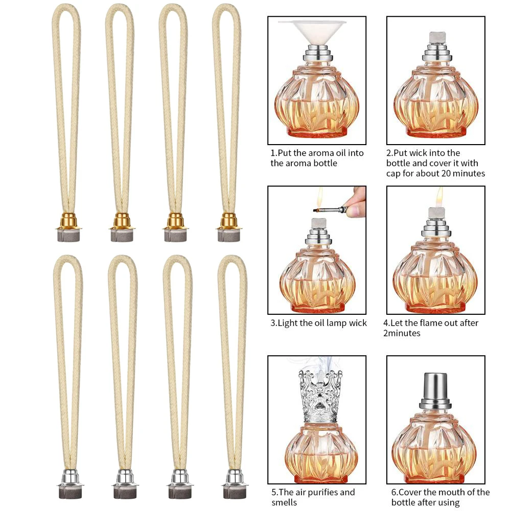 13/18mm Oil Lamp Wick Replacement  Tightly Control Candle Wick For Diffuser Aromatherapy Decorative Candle Making Supplies