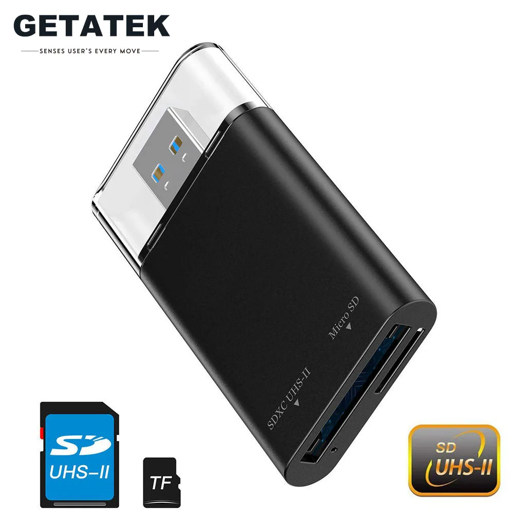 Getatek-leitor de Cartão para pc Portátil Adaptador de Memória Unidade Flash Usb 3.0 Sd4.0 Uhs-ii sd Micro sd tf Acessórios