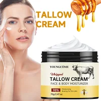​ Pâte de Tallow de boeuf, hydratant profond, baume au miel, éclaircissant, dissolvant de rides, herbe alimentée, miel sauvage, crème pour le visage et le corps 1