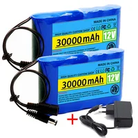 Batterie au lithium aste, moniteur de caméra CCTV, chargeur iss électriques, capacité 12V, 30000mAh, DC 12.6V, 30Ah 1