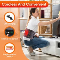 Infrared heating waist massager belt with vibration and lumbar support