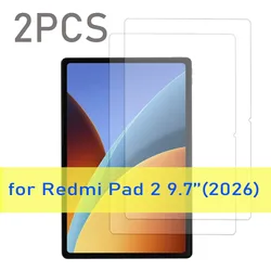 Premium 2 - Pack Tempered Glass Tablet Screen Protector for Enhanced Durability and Clarity (Redmi pad 2 9.7inch)