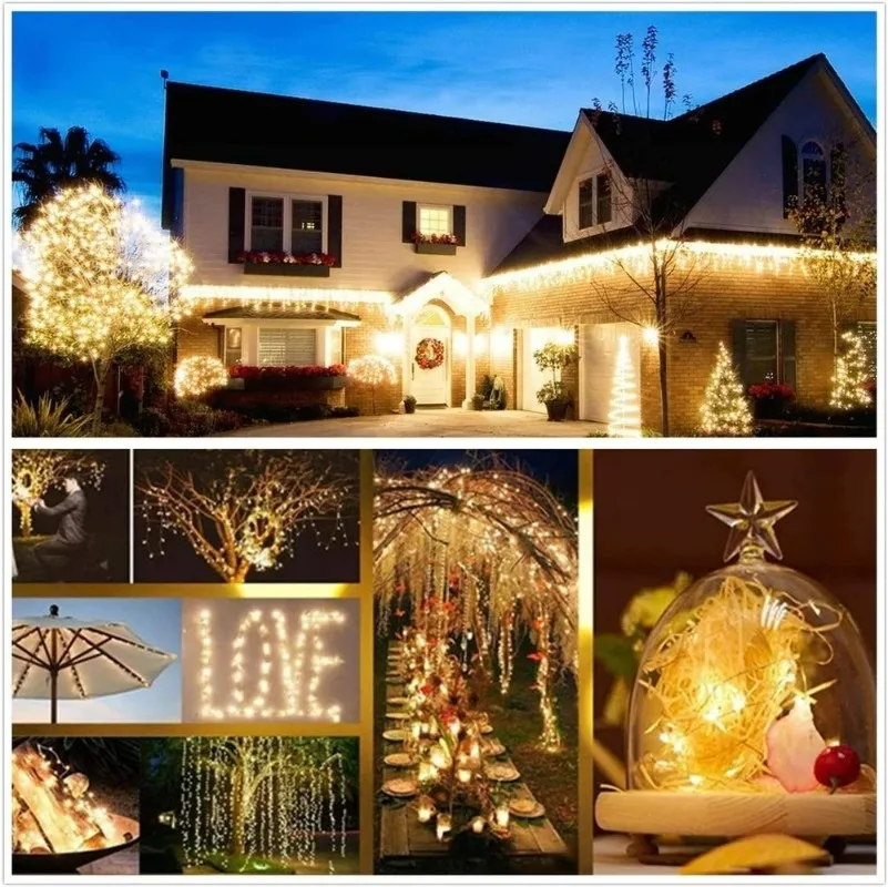 LED Outdoor Solar Lamp String Lights Fairy Holiday Wedding Party Garland 5/10/20/30M Solar Garden Waterproof for Home Led Decor solar lights solar fairy lights solar decoration light