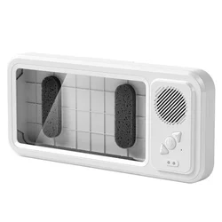 Bluetooth Shower Speaker with Waterproof Anti - Fog Touchscreen Wall Mount Holder (White)