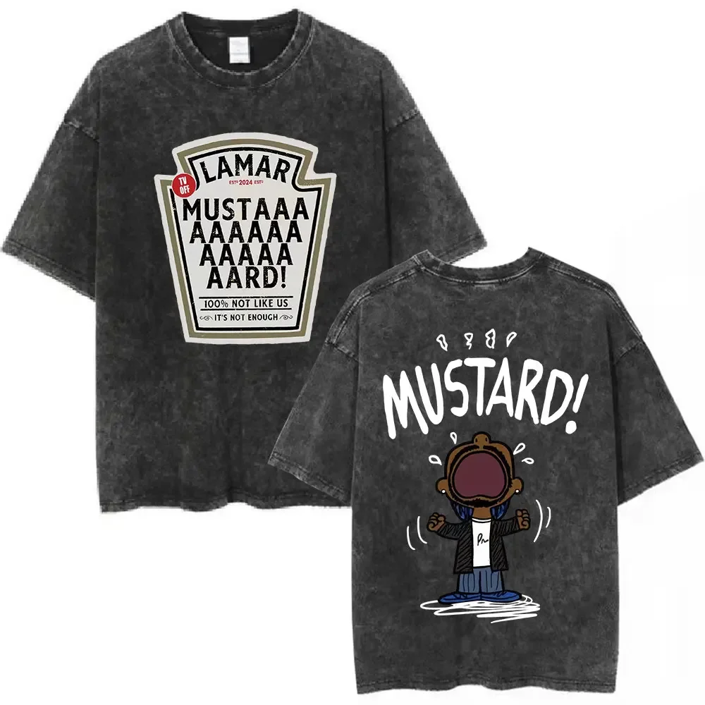 Gewaschenes Vintage Rapper Kendrick Lamar & SZA Grand National Tour 2025 T-Shirt Sie nicht wie uns T-Shirt Männer Hip Hop Mode T-Shirt – Detail 17