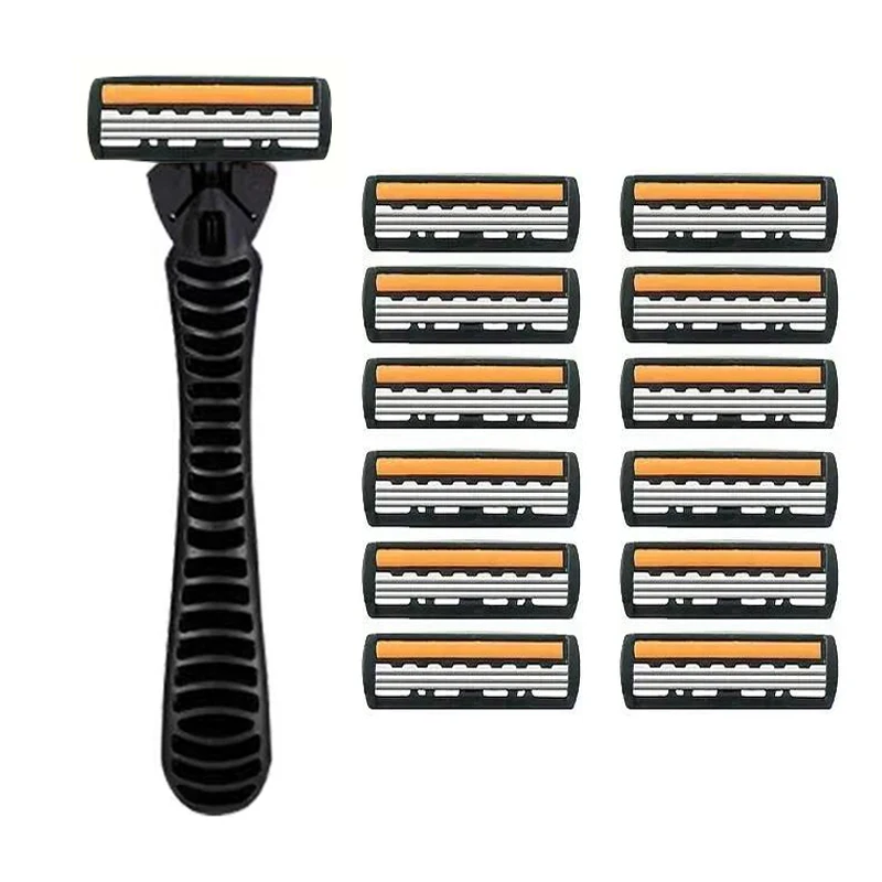 3-layer Stainless Steel Blade Men Razor Washable For Travel For Home Shaver Manual Shave Razors For Daily Face Care