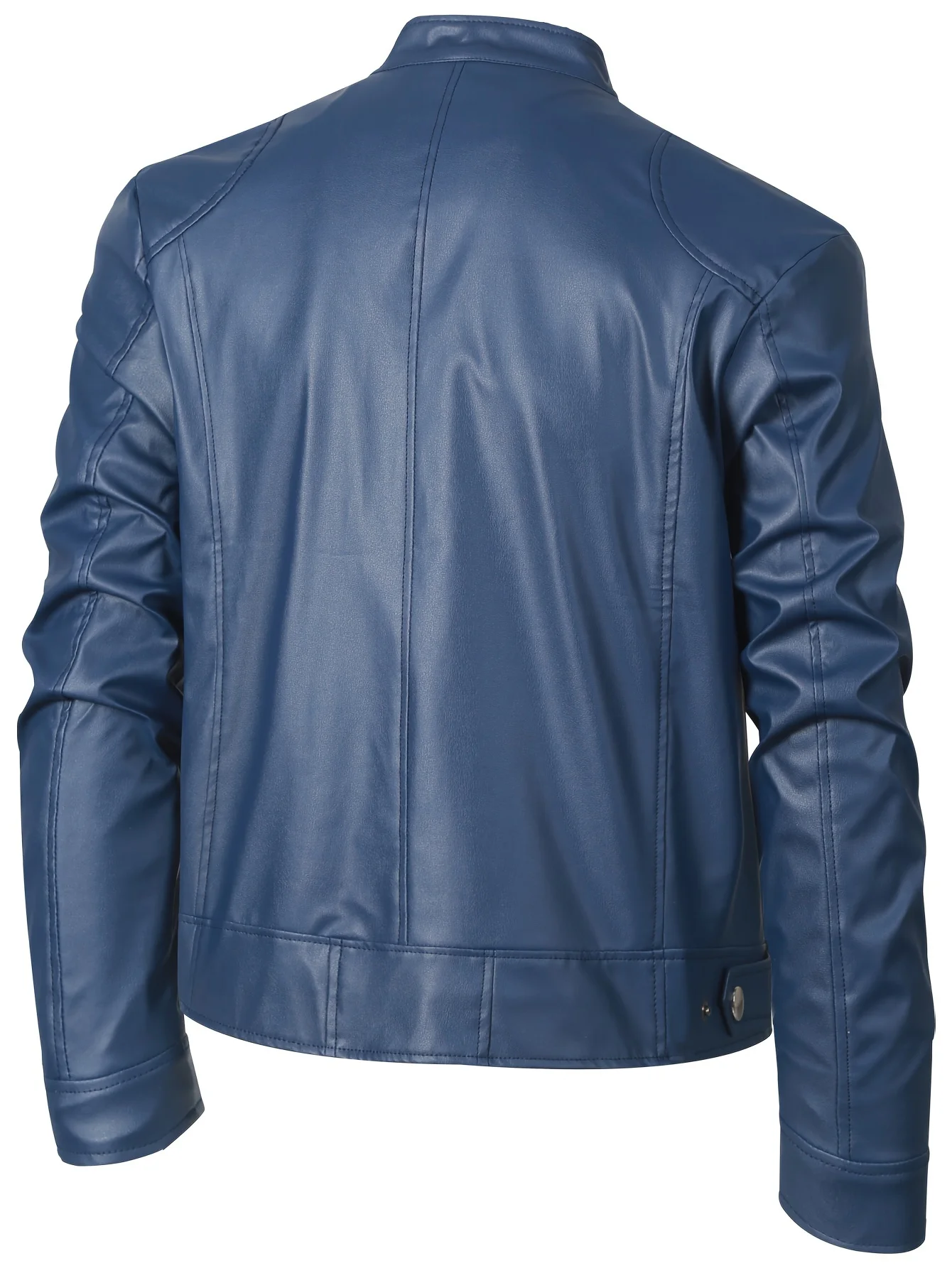 Mens Leather Jacket Stylish Stand Collar Motorcycle Style Coats Work Wear Men's Windbreaker Men's Spring Jackets Waterproof Coat